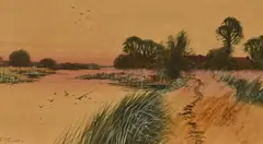 Possibly Norfolk by Frederick Gordon Fraser, watercolour, offered Jun 2024