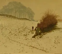 Winter Pasture by Kenneth Leech, screenprint, offered Jun 2024
