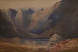 A dramatic Scottish or Welsh mountain by Thomas Walmsley Price, 1920, watercolour, offered May 2024