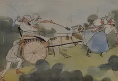 The Ascent by Arthur Hacker, watercolour, offered May 2024