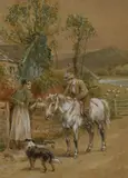 Untitled by Alfred W. Cooper, 1904, watercolour and gouache, offered May 2024
