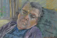 Golden Slumbers by Joan Unsworth, pastel, offered May 2024