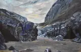 Evening Light, Mewslade by Jennifer Wheten, pastel, offered Apr 2024