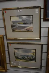 Evening on the Sands at Galmpton, Devon by Bardy Crewdson, watercolor, offered Mar 2024