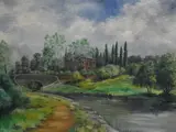 Peak Forest Canal by Kenneth Miles, acrylic, offered Mar 2024