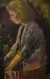 Bar At The Railway Arms by B.C.F Barber, oil on board, offered Mar 2024
