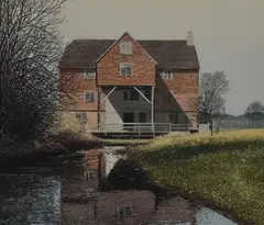 Shalford Mill by Paul Bisson, etching, offered Mar 2024