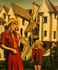 Title Unknown - A hyperrealistic style painting by Eric Scott, oil on canvas, offered Feb 2024