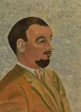 Member of the Chorley Art Group by William Clarkson, oil on board, sold Feb 2024