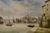 Tile painting by William Yale, oil, offered Feb 2024
