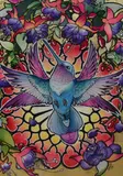Hummingbird by Mars Navarro, mixed media, offered Feb 2024
