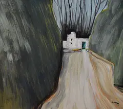 The Road II by William Edgar Mayer, oil on board, sold Feb 2024