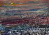 Winter Evening, Snow is Coming' and 'Is It Coming In Or Going Out? by C. Brockbank, mixed media, sold Feb 2024