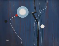 Night Forms II by William Edward Mayer, acrylic on board, sold Feb 2024