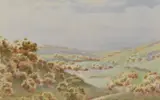 A moorland landscape with hills beyond by John Barlow Wood, 1915, Wood, offered Feb 2024