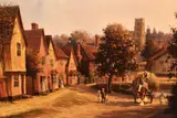 Lower Slaughter, Cotswolds by Ron Moseley, oil on canvas, sold Jan 2024