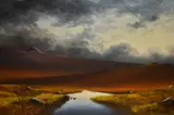 Last Light by Brian Horswell, oil on canvas, offered Jan 2024