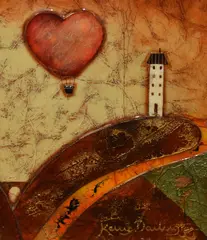 Love Is In The Air by Kerry Darlington, mixed media, sold Jan 2024