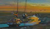Evening Visual by Dennis Oakes, pastel, offered Jan 2024