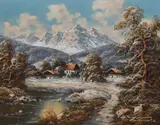 Untitled by Artur Franke, oil on canvas, offered Jan 2024