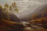 On The Lledr, N.Wales by William Mellor, oil on canvas, sold Jan 2024