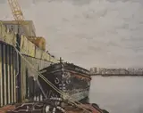The Wharf by Patricia Langmead, print (other), offered Jan 2024