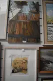 A decoupage depicting a home interior by W.J Croft, mixed media, offered Jan 2024
