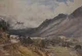 In The Ogwen Valley by Thomas Baker, 1861, watercolour, sold Dec 2023