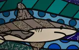 Baby Shark by Romero Britto, mixed media, offered Dec 2023