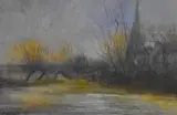 River Windrush & Church by Graham Dodd, pastel on paper, offered Dec 2023