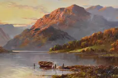 Loch Earn, Perthshire by Frances E Jamieson, oil on canvas, sold Dec 2023