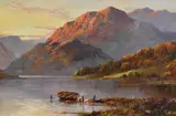 Loch Earn, Perthshire by Frances E Jamieson, oil on canvas, sold Dec 2023