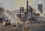 Halifax Power Station by Ebenezer John Woods Prior, watercolour, sold Dec 2023