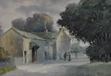 Figures walking along a moorland track by Grainger Smith, watercolour, offered Dec 2023