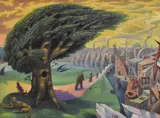 Wind of Change by John Charlesworth, 1998, acrylic, sold Dec 2023