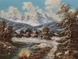 Untitled by Artur Franke, oil on canvas, offered Dec 2023