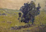 A South African landscape with by Adriaan Hendrik Boshoff, oil on board, sold Dec 2023