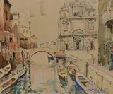 Montmartre by Raphael Pricert, watercolour, offered Dec 2023
