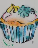 Title unknown - Cupcake by Sarah Graham, mixed media, offered Nov 2023