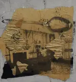 A decoupage depicting a home interior by W.J Croft, mixed media, offered Nov 2023