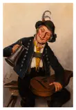 The Musician by E.miller, oil on panel, offered Jan 2026