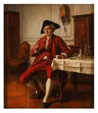 A break from duties by Eugène Fichel, oil on board, offered Jan 2026