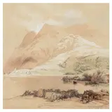Dolbadarn Castle by Thomas Miles Richardson Junior, pencil and watercolour, offered Jan 2026