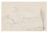 Town by a river by John Constable, pencil, sold Jan 2026