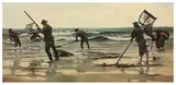 The Shrimpers Gatherers by George Sherwood Hunter, oil on canvas, sold Jan 2026