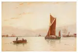 On Southampton Water by George Stanfield Walters, oil on panel, offered Jan 2026