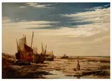 Preparing the fishing boats initialled 'H D' (lower right) oil on canvas Dimensions:64 x 90 cm by Henry Dawson, oil on canvas, offered Jan 2026