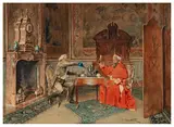 The Cardinal signed (lower right) watercolour Dimensions:35 x 46.5 cm by Alfred Weber, watercolour, offered Jan 2026
