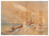 Shipping in Heavy Seas by Clarkson Frederick Stanfield, watercolour and bodycolour, offered Jan 2026