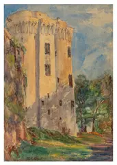 Fortress tower signed 'J Paul Cooper' (lower left) watercolour Unframed: 34 x 24 cm by John Paul Cooper, watercolour, offered Jan 2026